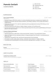 Commercial Banker Resume Example