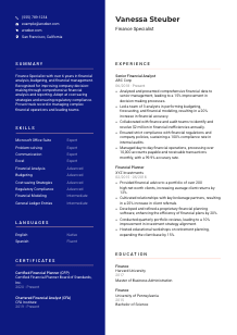 Finance Specialist CV Template #21