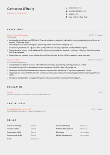 Financial Consultant CV Template #23