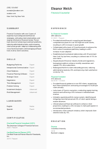 Financial Counselor CV Template #14