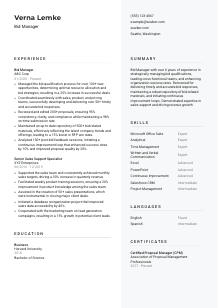 Bid Manager CV Template #2