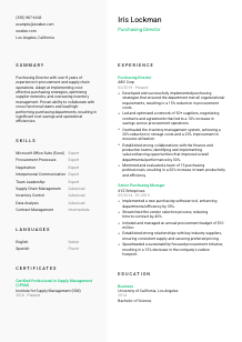 Purchasing Director Resume Template #14