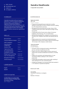 Corporate Accountant CV Template #21