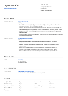Financial Accountant Resume Template #8