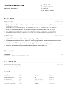 Full Cycle Accountant Resume Example