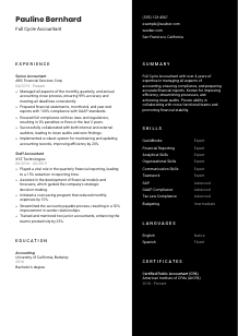 Full Cycle Accountant Resume Template #17