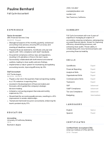 Full Cycle Accountant CV Template #5