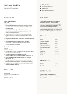 Functional Accountant CV Template #13