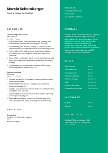 General Ledger Accountant Resume Template #16