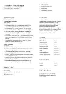 General Ledger Accountant CV Template #7
