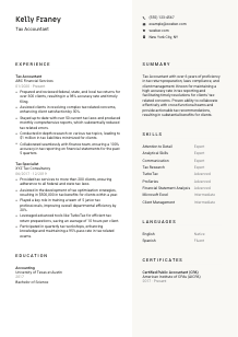 Tax Accountant Resume Template #13