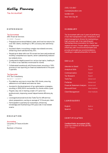 Tax Accountant CV Template #22