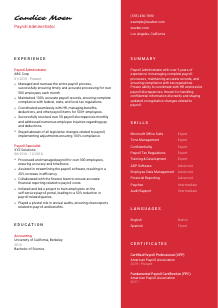 Payroll Administrator CV Template #22
