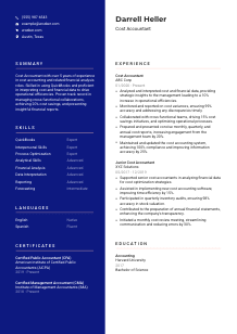Cost Accountant Resume Template #3