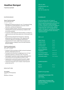 Fund Accountant CV Template #16