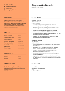 Veterinary Assistant CV Template #3