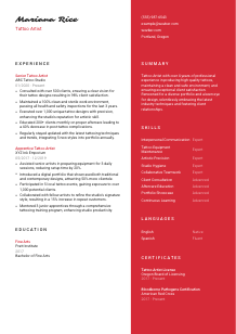 Tattoo Artist CV Template #3