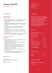 RPA Business Analyst CV Template #22