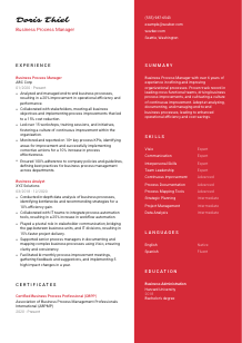Business Process Manager CV Template #3