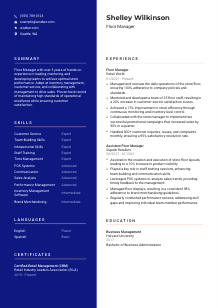 Floor Manager Resume Template #3
