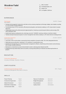 Site Manager CV Template #3