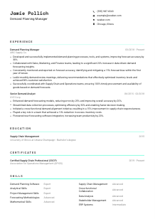 Demand Planning Manager CV Template #3
