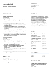 Demand Planning Manager Resume Template #1