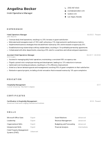 Hotel Operations Manager CV Example