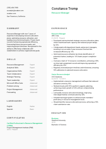 Resource Manager CV Template #14