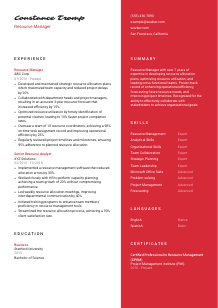 Resource Manager CV Template #22