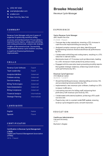 Revenue Cycle Manager CV Template #21