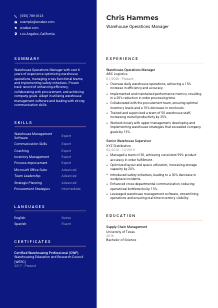 Warehouse Operations Manager CV Template #3