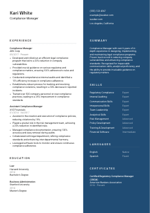 Compliance Manager CV Template #15