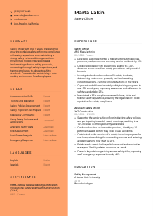 Safety Officer CV Template #3