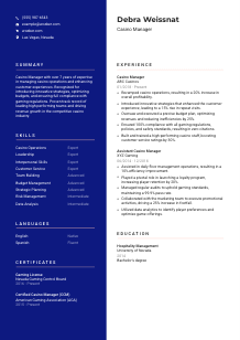 Casino Manager Resume Template #21