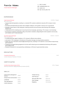 Hotel General Manager CV Template #4