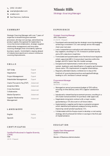 Strategic Sourcing Manager Resume Template #20