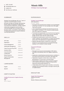 Strategic Sourcing Manager CV Template #20