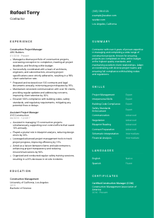 Contractor CV Template #2