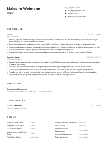 Glazier Resume Example