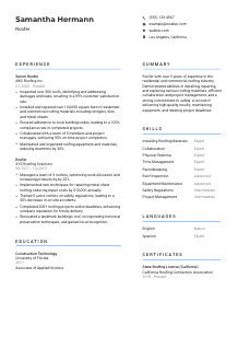 Roofer CV Template #2