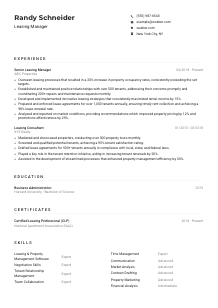 Leasing Manager CV Example