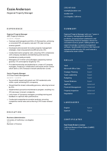 Regional Property Manager CV Template #15