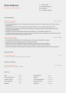 Regional Property Manager CV Template #23