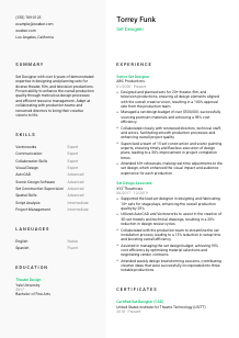 Set Designer CV Template #2