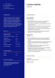 Columnist Resume Template #3