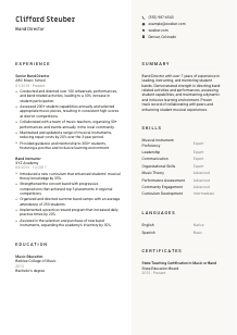 Band Director Resume Template #13