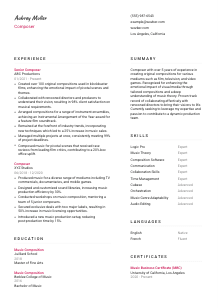 Composer Resume Template #2