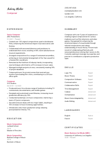 Composer CV Template #2