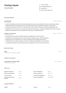 Concertmaster Resume Example